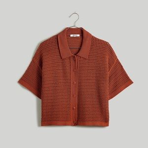 Crochet Button-Down Sweater Tee